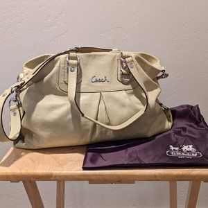 Coach Ashley yellow leather convertible satchel w/ dust bag